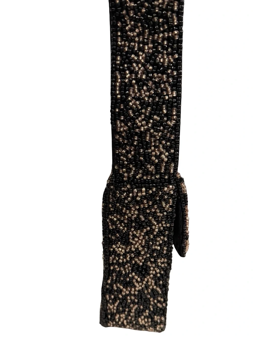 Viral Bat Spiderweb Beaded Bag Black Gold NWT